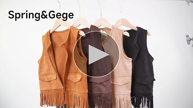FRINGE VEST SET SUEDE JACKET ブラウンM Vintage Suede Leather Western Fringe Vest / Medium - Etsy